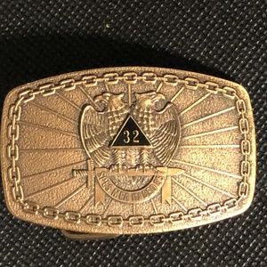 Vintage (1981) Sm Antique Copper Masons Belt Bkle